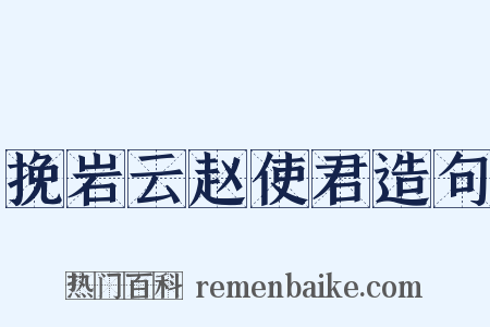挽岩云赵使君造句是什么意思的图片